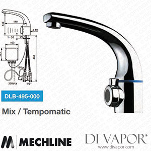 Mechline Delabie DLB-495-000 Tempomatic Mix Electronic Basin Mixer Tap Spare Parts