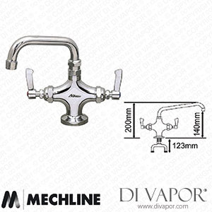 Mechline AquaJet JC-AJ-B-206L 150mm Spout Single Hole Mixer AJ-B-206 Spare Parts