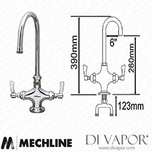 Mechline AquaJet JC-AJ-B-2SG6L 150mm gooseneck Single Hole Mixer AJ-B-2SG6L Spare Parts