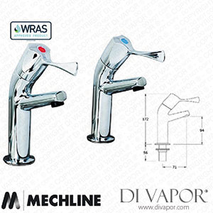 Mechline AquaTechnix JC-TX-500SL 1/2 Inch Basin Taps with 3-Inch Lever (Pair) TX-500SL Spare Parts