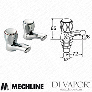 Mechline Performa JC-WR-500BD 1/2-Inch Dome Head Basin Taps WR-500BD Spare Parts