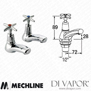 Mechline Performa JC-WR-500BX 1/2-Inch Cross Head Basin Taps WR-500BX Spare Parts