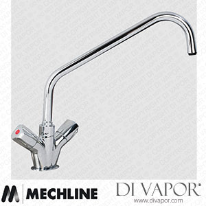 Mechline AquaTechnix TX-B-212D Dome Head Tap Tap TX-B-20 Base with 300mm Swivel Spout Spare Parts