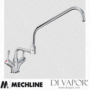 Mechline AquaTechnix TX-B-2DJ18L Lever Operated Tap TX-B-20 Base with 450mm Double Jointed Spout Spare Parts