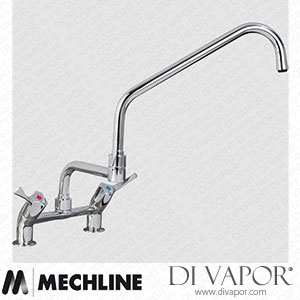 Mechline AquaTechnix TX-B-3DJ18L Lever Operated Tap TX-B-30 Base with 450mm Double Jointed Spout Spare Parts