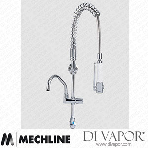 Mechline AquaTechnix TX-PR-15D-SS-BF1 Pre-Rinse Spray Tap Dome Head Operated TX-PR-15D Base Spare Parts