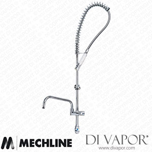 Mechline AquaTechnix TX-PR-15D-ST-BF2 Pre-Rinse Spray Dome Head Operated Tap TX-PR-15D Base Spare Parts