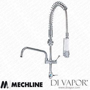 Mechline AquaTechnix TX-PR-15L-SS-BF2 Pre-Rinse Spray Lever Operated Tap TX-PR-15L Base Spare Parts