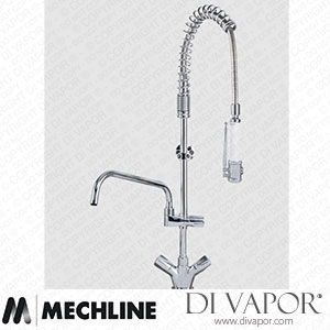 Mechline AquaTechnix TX-PR-20D-SH-BF2 Pre-Rinse Spray Tap Dome Head Operated TX-PR-20D Base Spare Parts