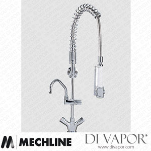 Mechline AquaTechnix TX-PR-20D-SS-BF1 Pre-Rinse Spray Tap Dome Head Operated TX-PR-20D Base Spare Parts