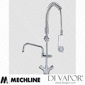 Mechline AquaTechnix TX-PR-20D-SS-BF2 Pre-Rinse Spray Tap Dome Head Operated TX-PR-20D Base Spare Parts