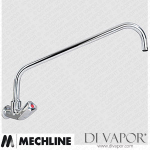 Mechline AquaTechnix TX-W-1516D Dome Head Operated Tap TX-W-15 Base with 400mm Swivel Spout Spare Parts