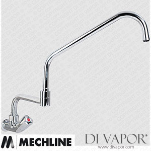 Mechline AquaTechnix TX-W-15DJ18D Dome Head Operated Tap TX-W-15 Base with 450mm Double Jointed Spout Spare Parts