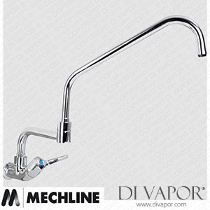 Mechline AquaTechnix TX-W-15DJ18L Lever Operated Tap TX-W-15 Base with 450mm Double Jointed Spout Spare Parts