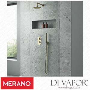 Merano ME65304266 Modern Thermostatic Shower Mixer Concealed Valve Twin Outlet Spare Parts