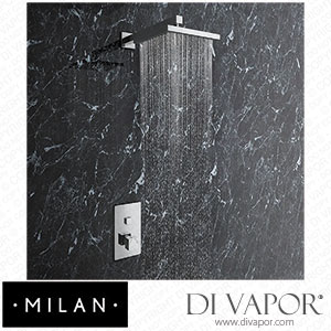 Milan MIL-PB-PK1 Square Concealed Push-Button Valve + Rainfall Shower Head Spare Parts