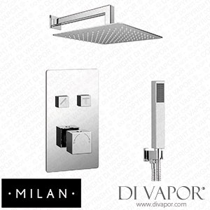 Milan MIL-PB-PK2 Square Push-Button Shower Valve Pack Spare Parts