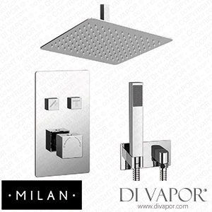 Milan MIL-PB-PK3 Square Push-Button Ceiling Mounted Shower Pack Spare Parts