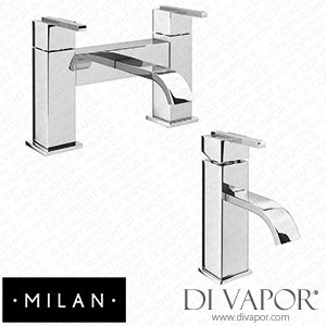 Milan MIL001-MIL008 Modern Mono Basin Mixer and Bath Filler - Chrome Spare Parts