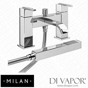 Milan MIL007 Modern Bath Shower Mixer with Shower Kit - Chrome Spare Parts