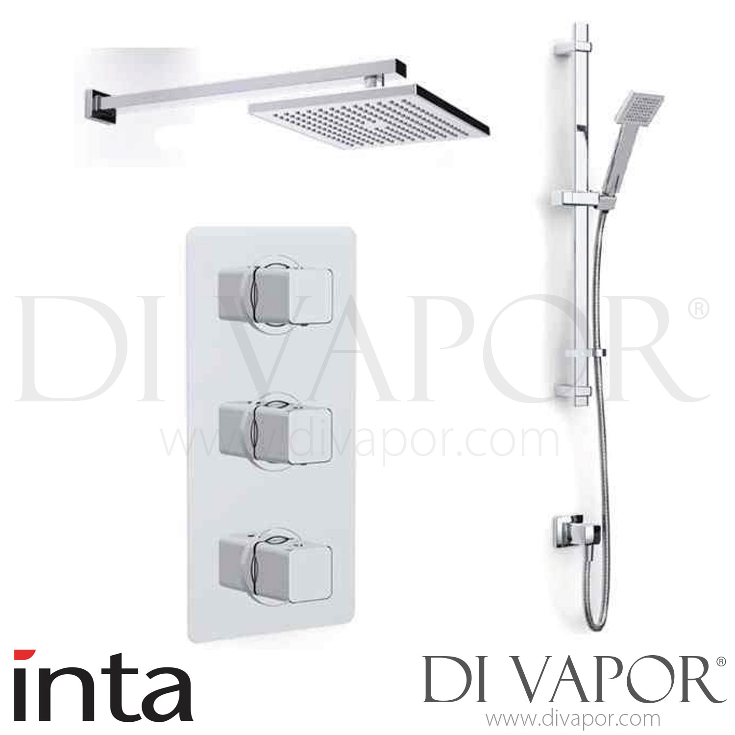 Inta MIO31 Mio Concealed 3 Handle Dual Outlet Thermostatic Shower Spare ...