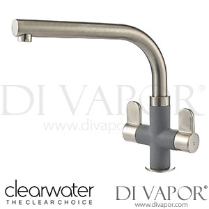 Clearwater MIR2BNCR Miram Twin Lever Brushed Nickel Croma Grey Monobloc Kitchen Mixer Tap Spare Parts