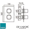 VADO MIX 148D3 CP DX Spare Parts Diagram