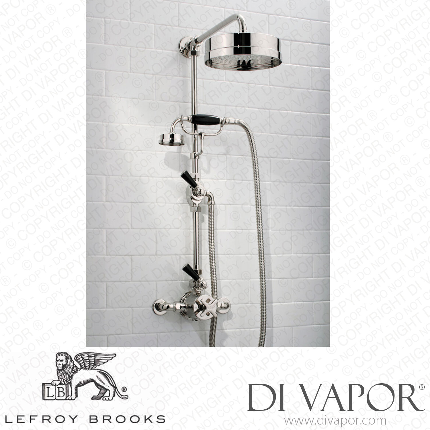 Lefroy Brooks Mackintosh Thermostatic Valve With Classic Black Levers ...