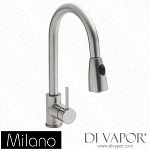 Milano MLKT0119N Mirage Modern Pull Out Kitchen Mixer Tap Brushed Nickel Spare Parts