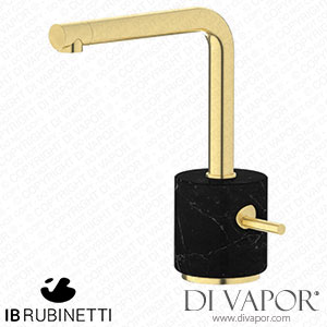 IB Rubinetti MM200IS_2 Marmo + Marmo L Monohole Washbasin Mixer Complete with Drain - Black Marble Spare Parts