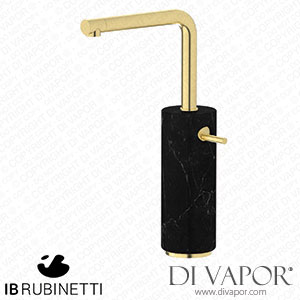 IB Rubinetti MM202IS_2 Marmo + Marmo L Tall Monohole Washbasin Mixer Complete with Drain - Black Marble Spare Parts