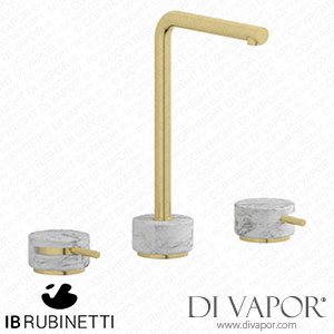 IB Rubinetti MM390IS_1 Marmo + Marmo L Exposed Parts for Manual Wall Mixer - White Marble Spare Parts