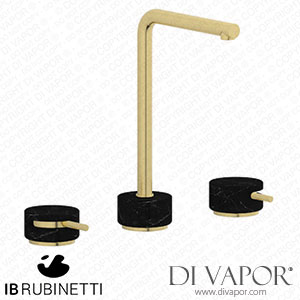 IB Rubinetti MM390IS_2 Marmo + Marmo L Exposed Parts for Manual Wall Mixer - Black Marble Spare Parts