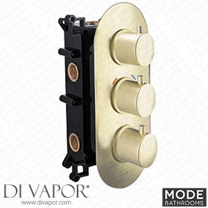 Mode Bathrooms MODE04 Brushed Brass Round Triple Thermostatic Shower Valve - 2 Outlets Spare Parts