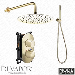 Mode Bathrooms MODE15 Brushed Brass Round Thermostatic Twin Valve Set Spare Parts