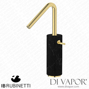 IB Rubinetti MR202IS_2 Marmo + Marmo L Tall Monohole Washbasin Mixer Complete with Drain - Black Marble Spare Parts