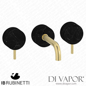 IB Rubinetti MR306IS_2 Marmo + Marmo L Wall Mounted Widespread Tap Tap - Black Marble Spare Parts