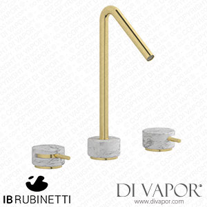 IB Rubinetti MR390IS_1 Marmo + Marmo L Exposed Parts for Manual Wall Mixer - White Marble Spare Parts