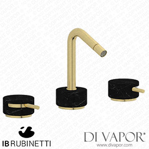 IB Rubinetti MR393IS_2 Marmo + Marmo L Three Holes Bidet Set - Black Marble Spare Parts