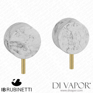 IB Rubinetti MR400ON_1 Marmo + Marmo L Two Holes Wall Mounted Shower - White Marble Spare Parts