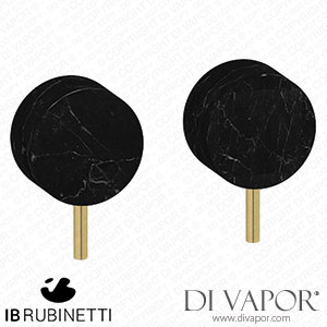 IB Rubinetti MR400ON_2 Marmo + Marmo L Two Holes Wall Mounted Shower - Black Marble Spare Parts