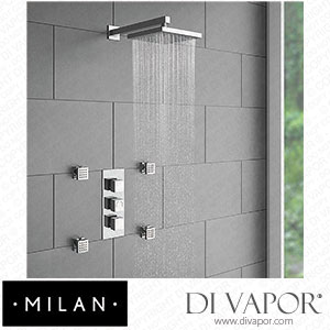 Milan MSQSVBJ Square Concealed Triple Shower Valve - Chrome Spare Parts