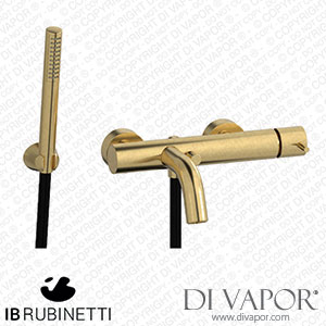 IB Rubinetti MT250OS Milanotorino Wall Mounted Bath Filler Complete with Shower Kit Spare Parts