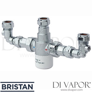 Bristan MT503CP-ISOELB 15mm Thermostatic Mixing Valve with Isolation Elbows - TMV3 Blending Valve - Spare Parts