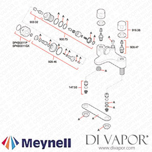 Meynell Virtuoso Bonus Bath Shower Mixer (MK1) Spare Parts