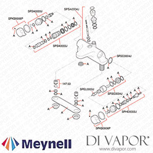 Meynell TBS Bath/Shower Mixer (Niagara TBS) Spare Parts