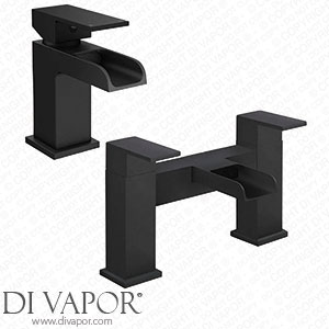 Victorian Plumbing Monza Matt Black Bathroom Tap - Bath and Basin - MZWBTPK Spare Parts