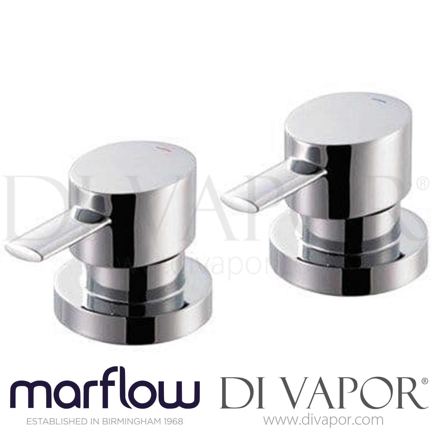 Marflow NOR600 North2South Deck Mounted Flow Valves for Bath Low ...