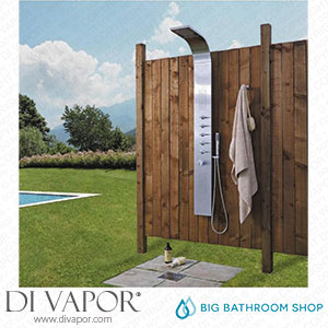 Big Bathroom Shop ODSML753 Milano Niagara - Chrome Thermostatic Outdoor Shower with Shower Head Hand Shower and Body Jets (5 Outlet) Spare Parts