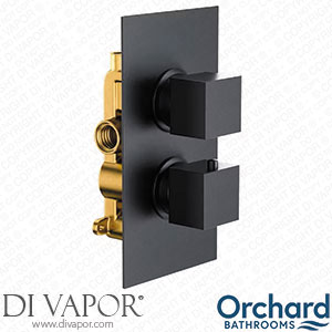 Orchard Matt Black Square Twin Thermostatic Shower Valve - 1 Outlet - ORCH01 Spare Parts